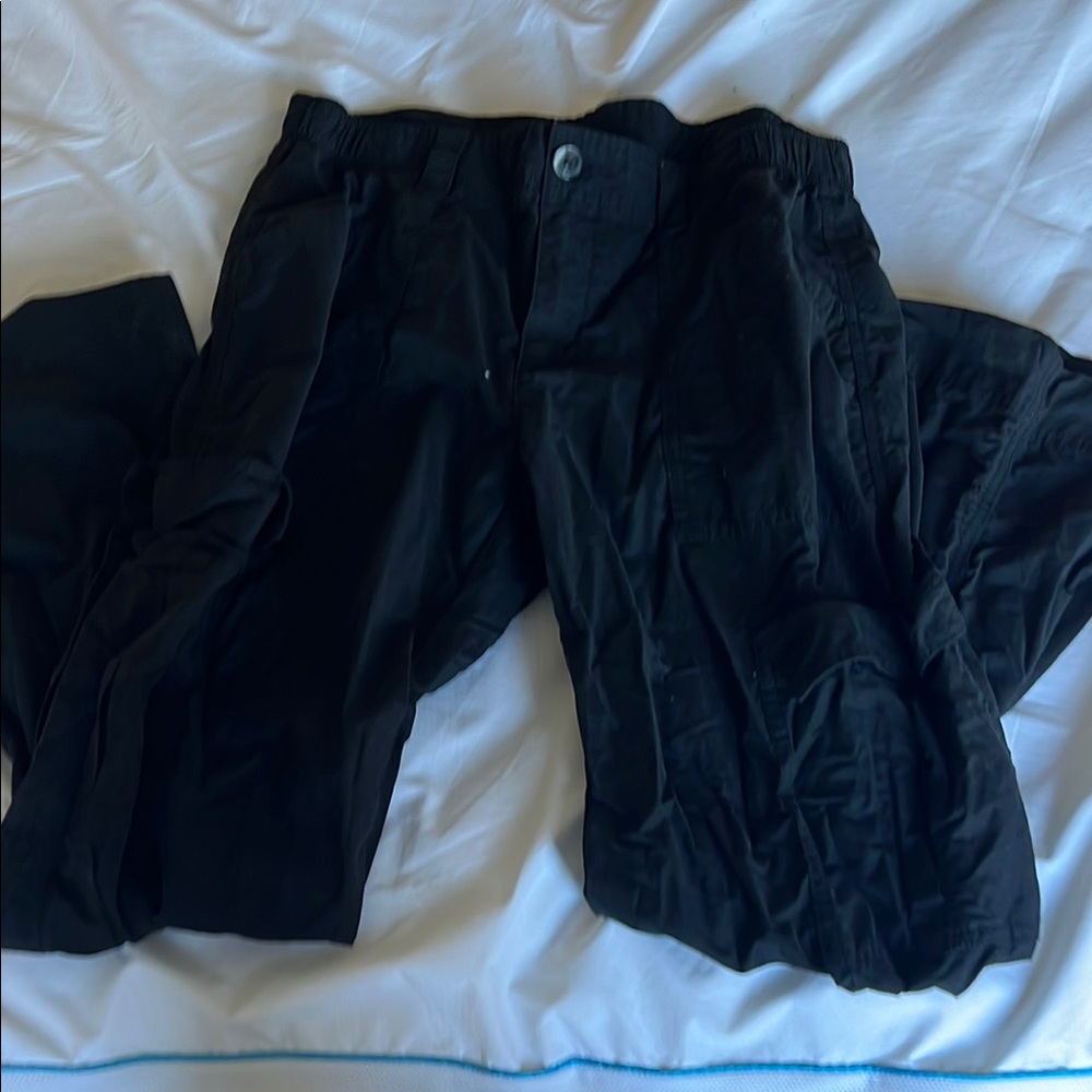 Old Navy Black Wide Leg Pants with Sleek Sheen